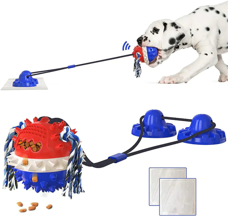 Indestructible Large Dog Interactive Chew Toy with Suction Cup