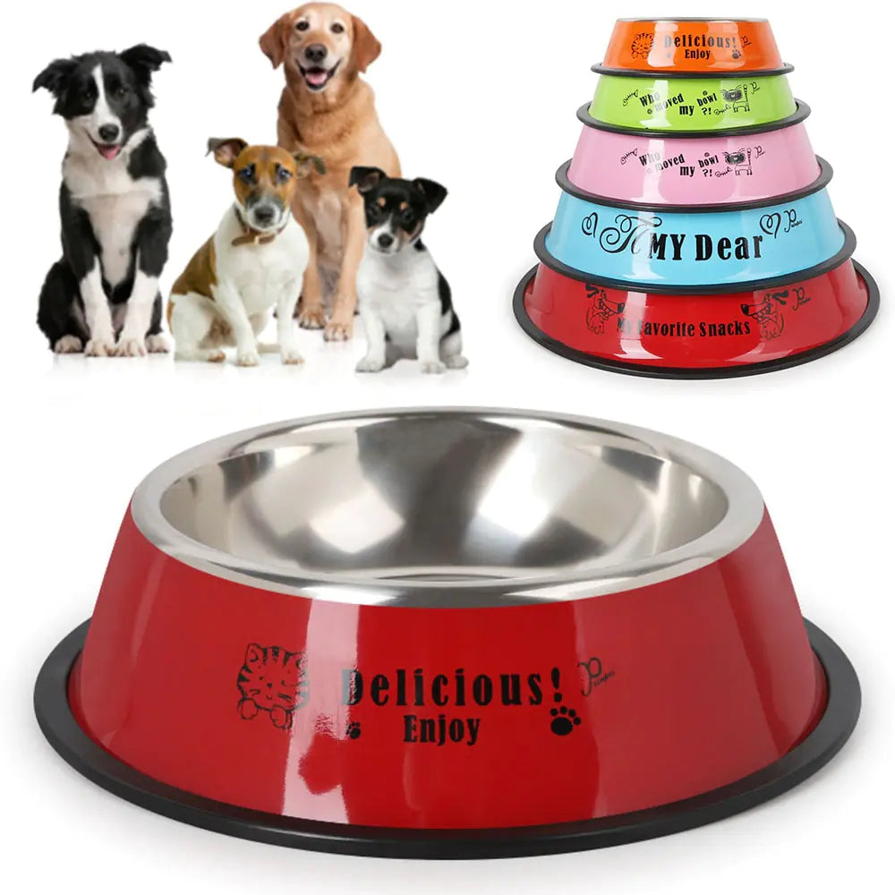 Wholesale Stainless Steel Dog Bowl with Cartoon Print