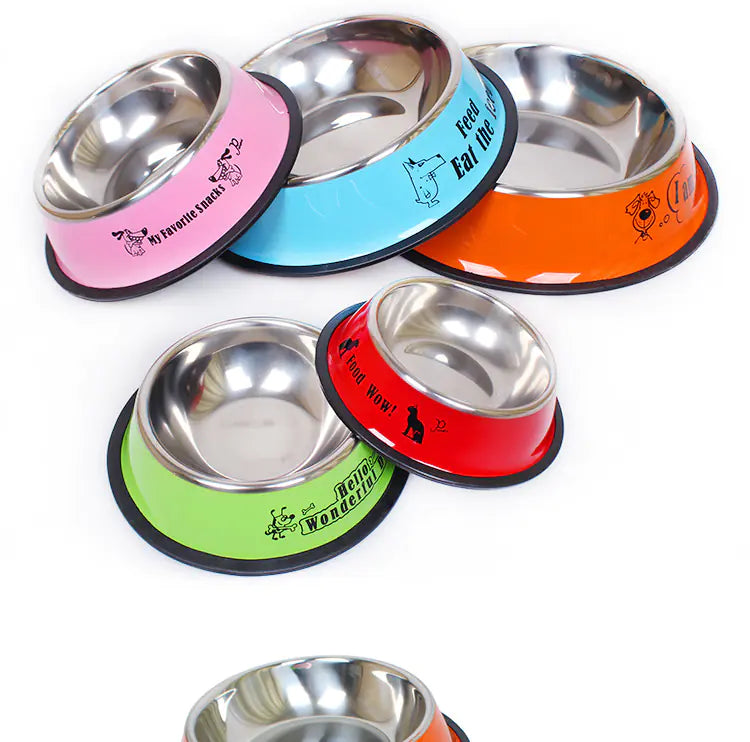 Wholesale Stainless Steel Dog Bowl with Cartoon Print
