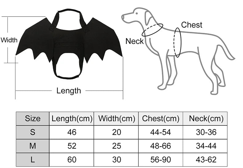 Halloween Pet Bat Wings Costume for Dogs and Cats