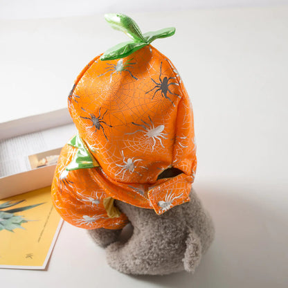 Halloween Costume for Dogs and Cats - Funny Pumpkin Outfit