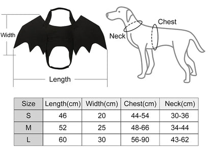 Halloween Pet Bat Wings Costume for Dogs and Cats
