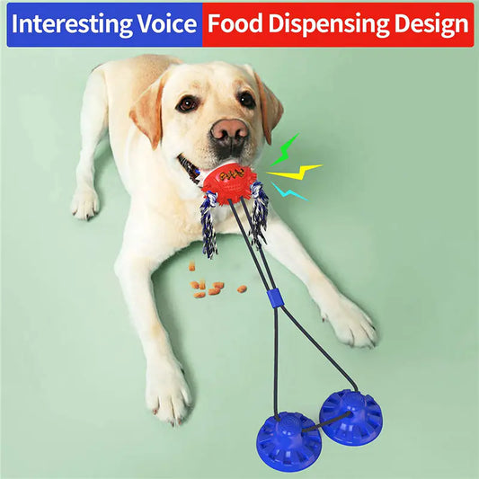Indestructible Large Dog Interactive Chew Toy with Suction Cup